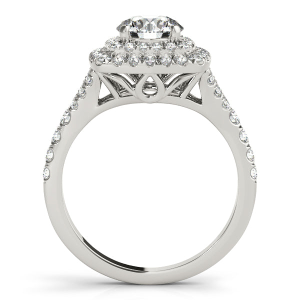 Round Diamond Halo Engagement Ring