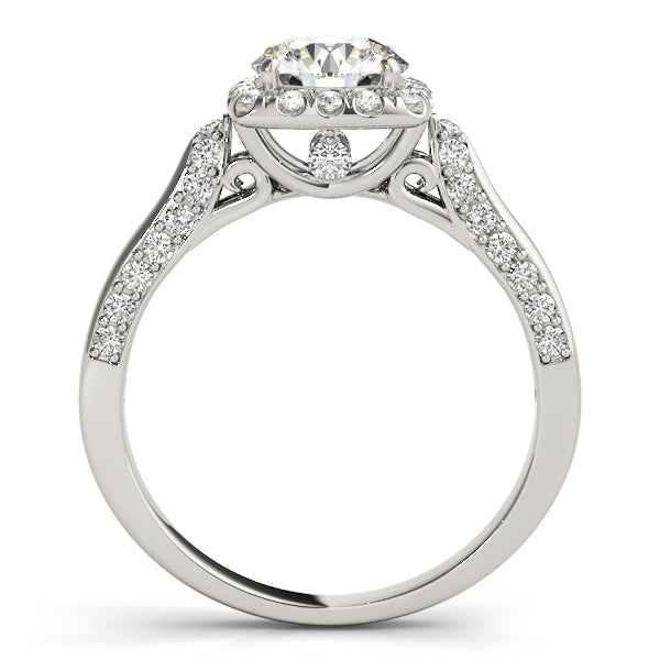 Round Diamond Halo Engagement Ring