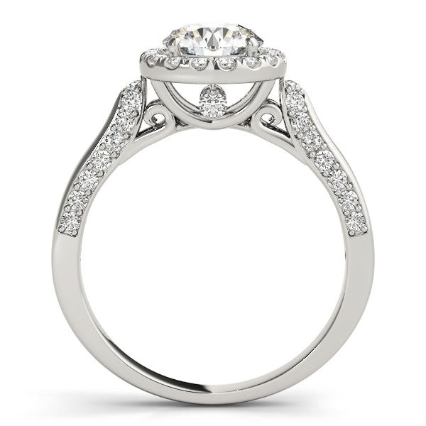 Round Diamond Halo Engagement Ring