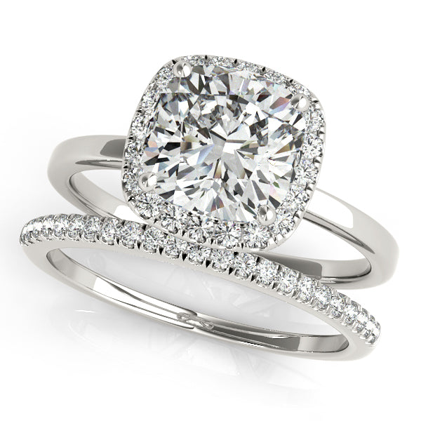 Cushion Diamond Halo Engagement Ring
