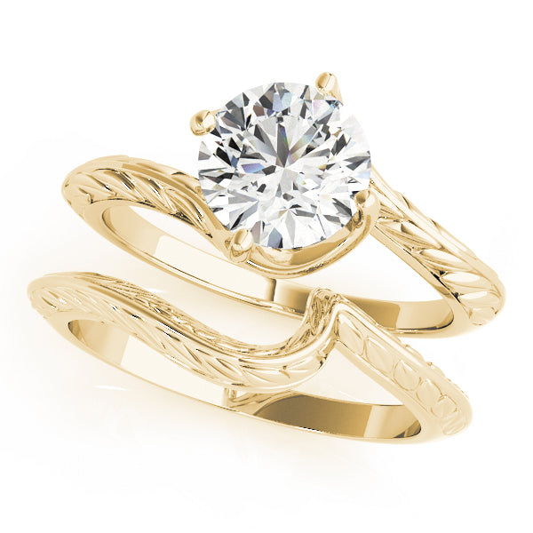 14K Yellow Gold 1ct Diamond Engagement Solitaire Ring