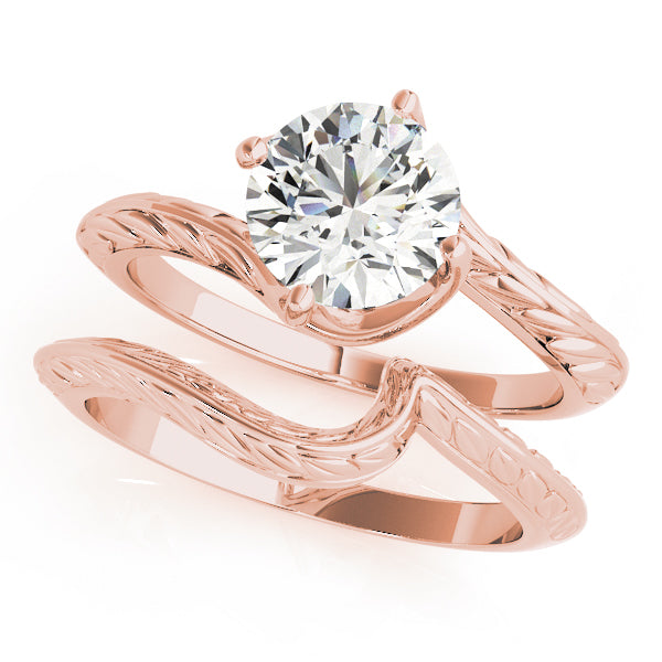 14K Rose Gold 1 CT Diamond Engagement Ring