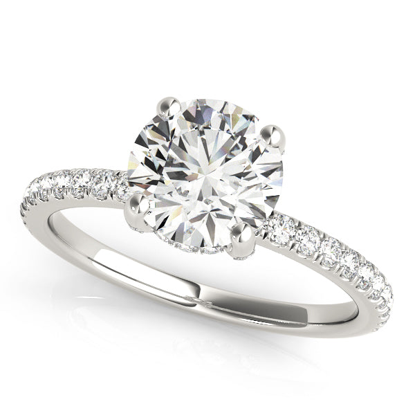 Round Diamond Halo Engagement Ring