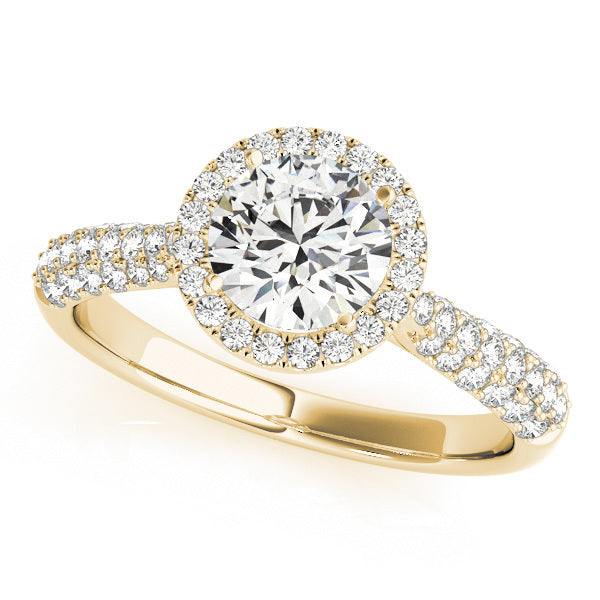 14K Yellow Gold 1.33ctw Round Diamond Engagement Ring
