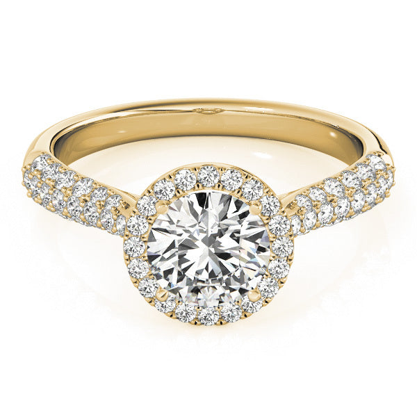 14K Yellow Gold 1.33ctw Round Diamond Engagement Ring