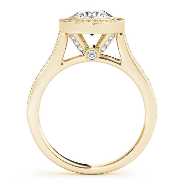 14K Yellow Gold Round Diamond Engagement Ring 1.33ctw