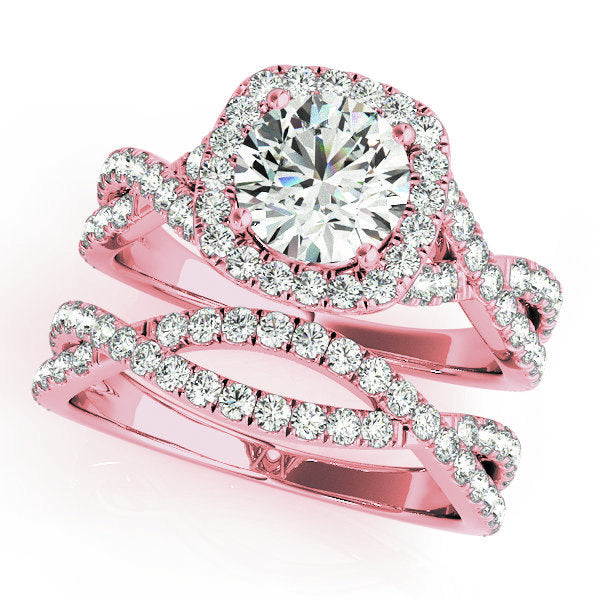 18K Rose Gold 1.5 ctw Round Diamond Engagement Ring