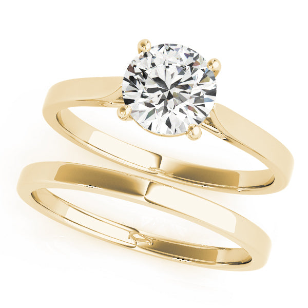 14K Yellow Gold 1ct Diamond Engagement Solitaire Ring