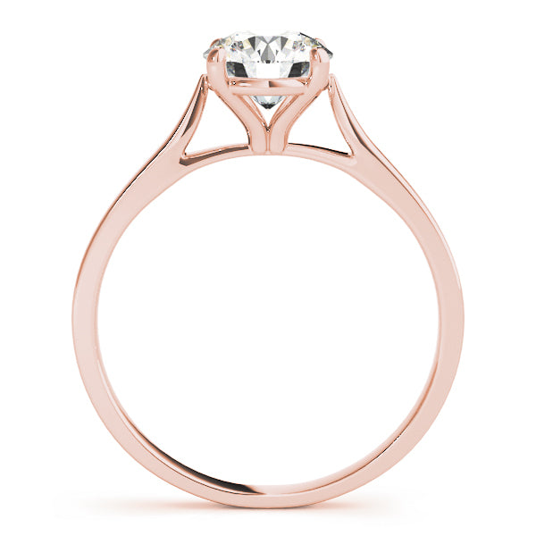 14K Rose Gold 1ct Round Diamond Solitaire Ring