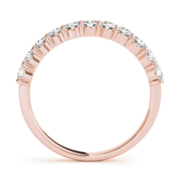 14K Rose Gold 0.11ctw Diamond Wedding Band