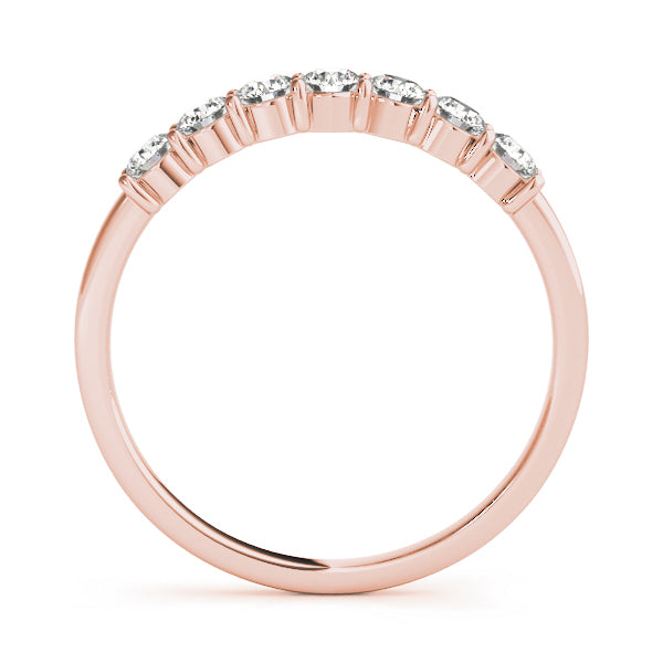 18K Rose Gold 7-Diamond Wedding Ring