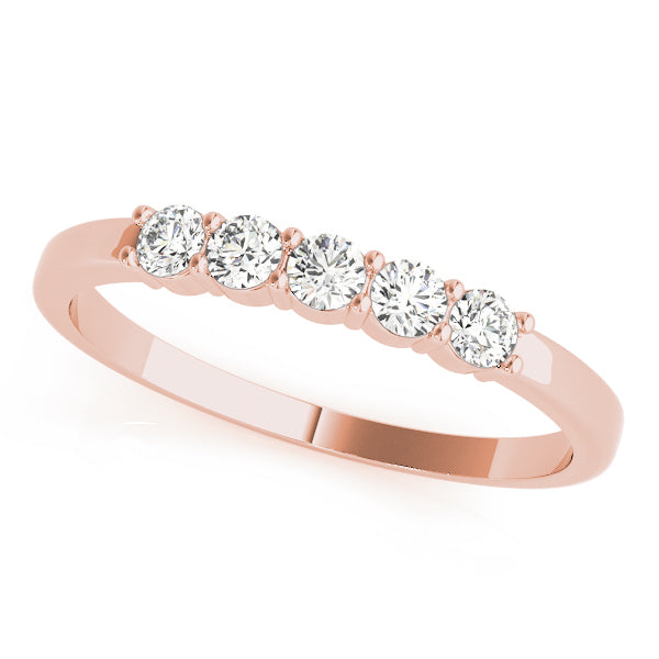 18K Rose Gold Diamond Wedding Ring