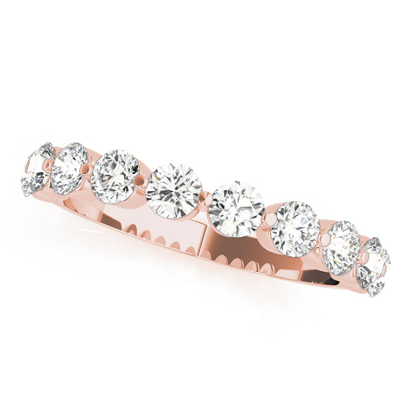 14K Rose Gold 1/4 CT Diamond Wedding Ring