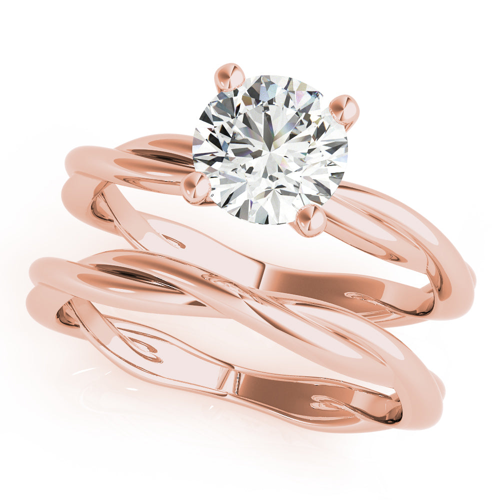 18K Rose Gold 1 CT Round Diamond Ring