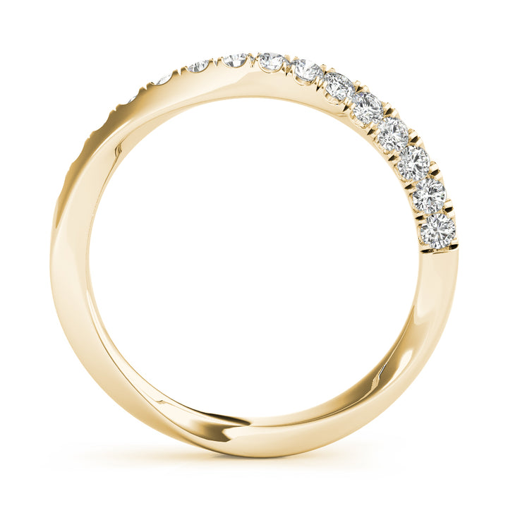 14K Yellow Gold 0.21 CT Diamond Wedding Band