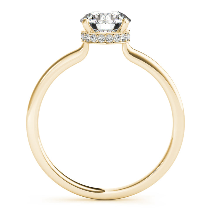 14K Yellow Gold 1 CT Round Diamond Solitaire Ring