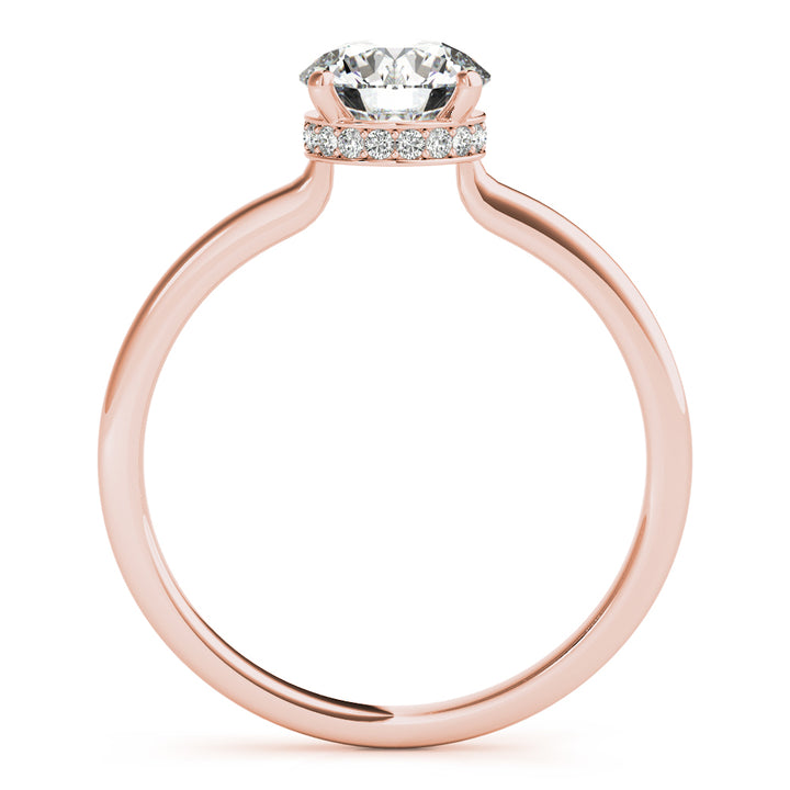 14K Rose Gold 1 CT Round Diamond Engagement Ring