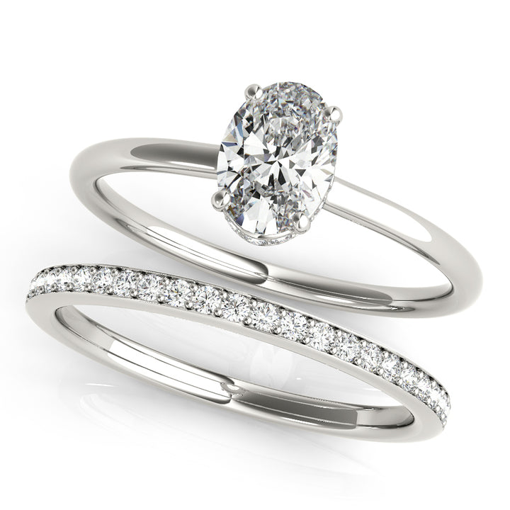 Oval Diamond Halo Engagement Ring