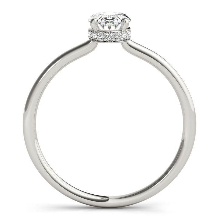 Oval Diamond Halo Engagement Ring