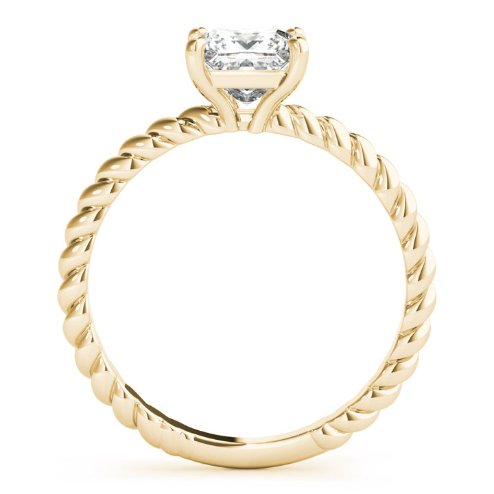 14K Yellow Gold Princess Diamond Solitaire Ring
