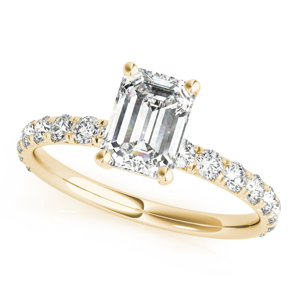 14K Yellow Gold Multi-Diamond Engagement Ring