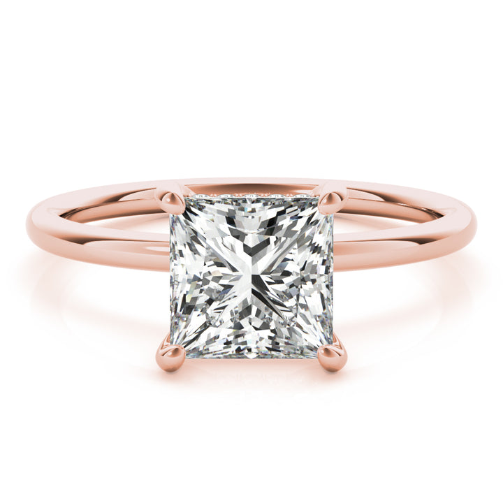 18K Rose Gold 5/8 ct Diamond Halo Engagement Ring