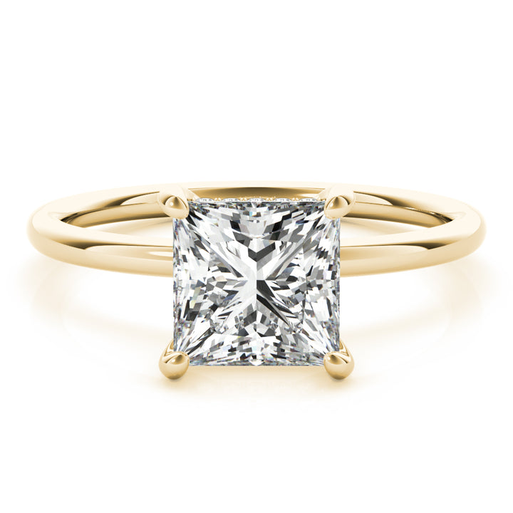 14K Yellow Gold 5/8 ct tw Halo Diamond Engagement Ring
