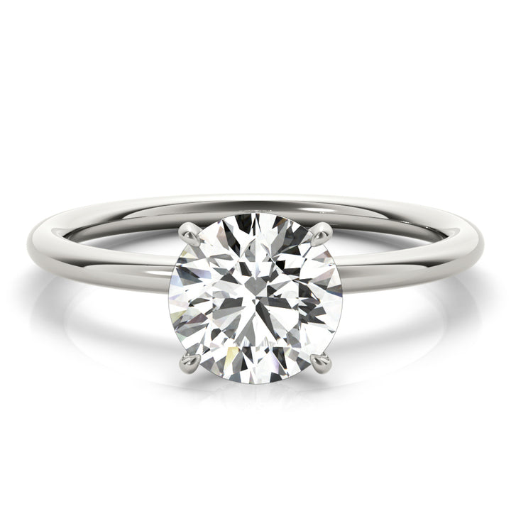 Round Diamond Halo Engagement Ring
