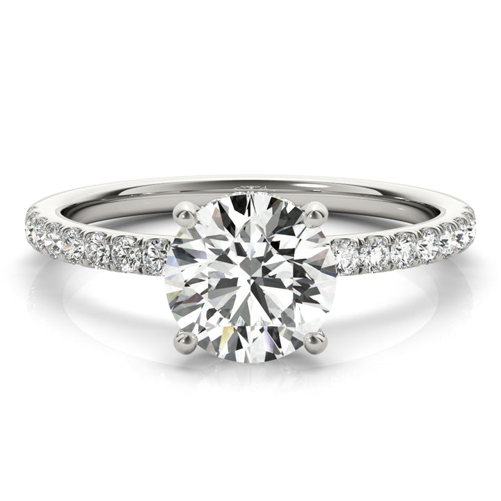 Round Diamond Halo Engagement Ring