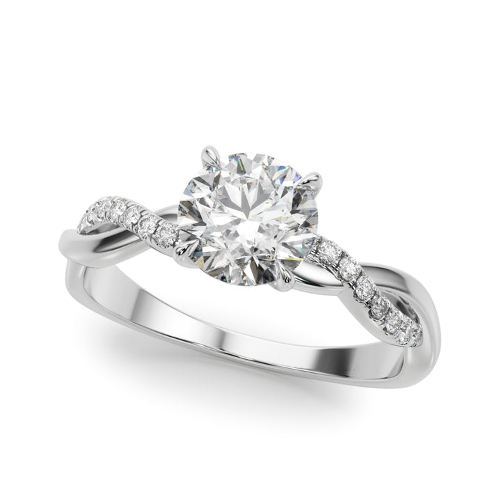 1.0 CT Round Diamond Engagement Ring