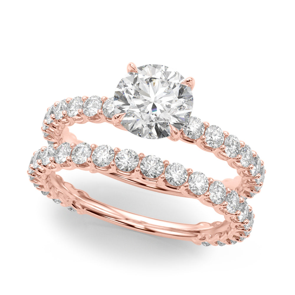 14K Rose Gold 1.25 ctw Diamond Engagement Ring