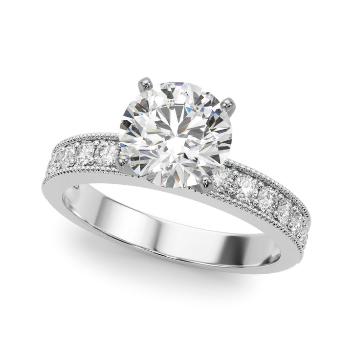 Round Diamond Multi-Stone Engagement Ring