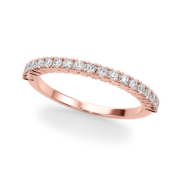 14K Rose Gold Diamond Wedding Band