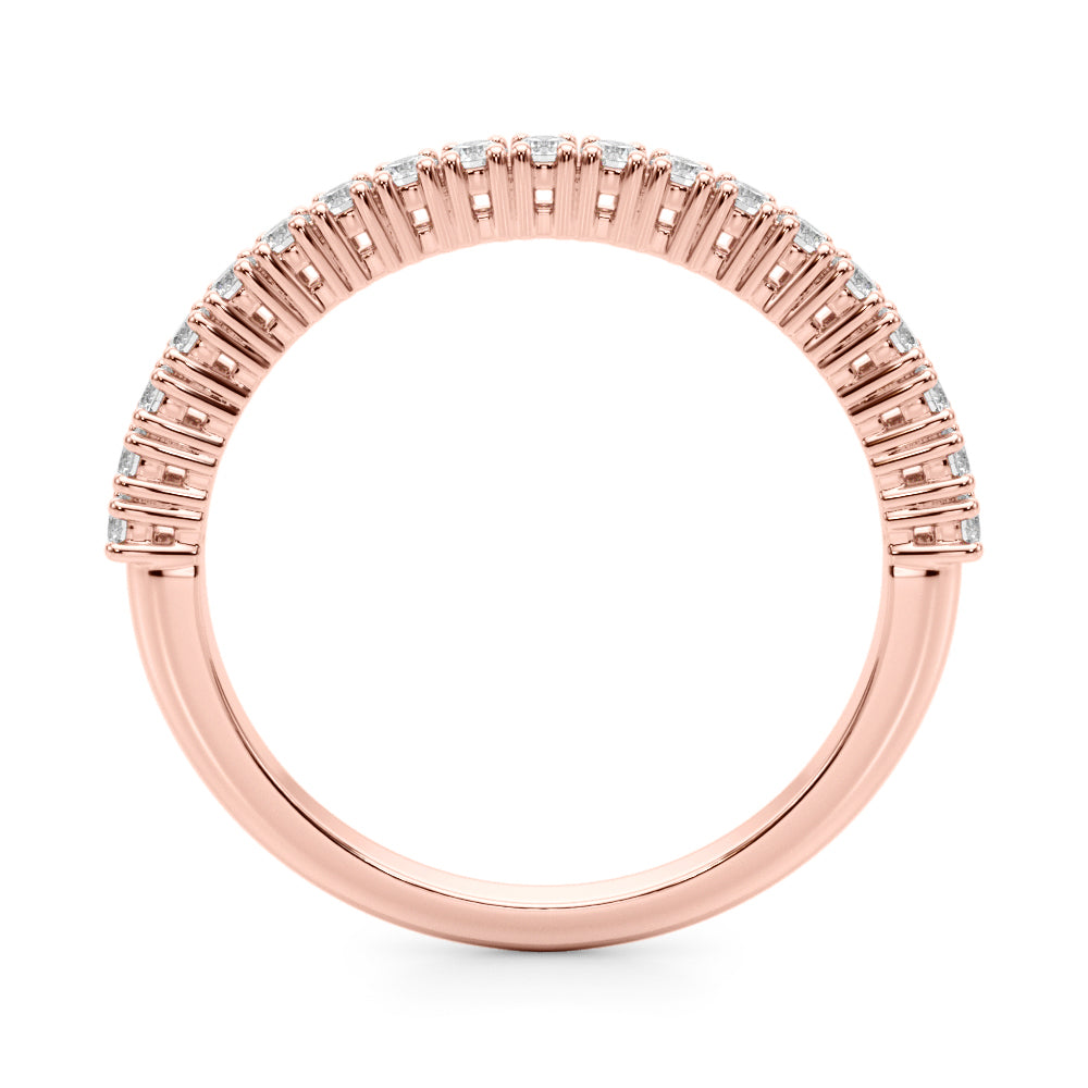 14K Rose Gold Diamond Wedding Band