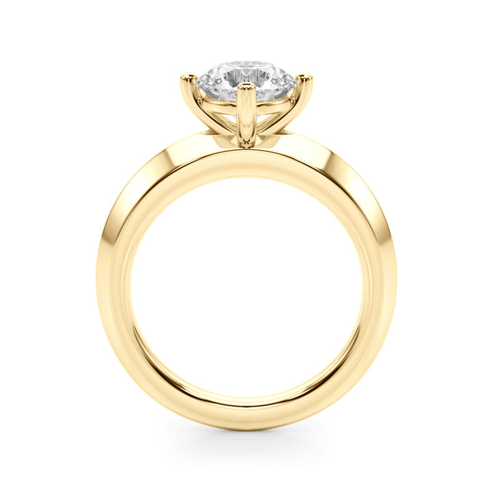 18K Yellow Gold 1ct Diamond Solitaire Engagement Ring