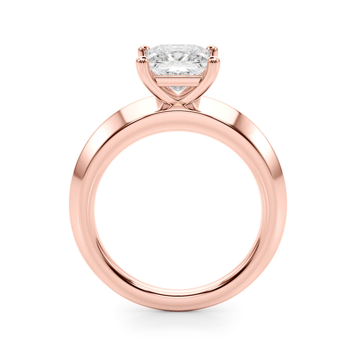18K Rose Gold Diamond Solitaire Engagement Ring