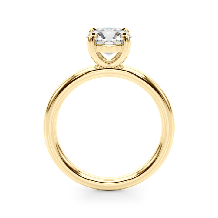 1 CT Lab Diamond 14K Yellow Gold Solitaire