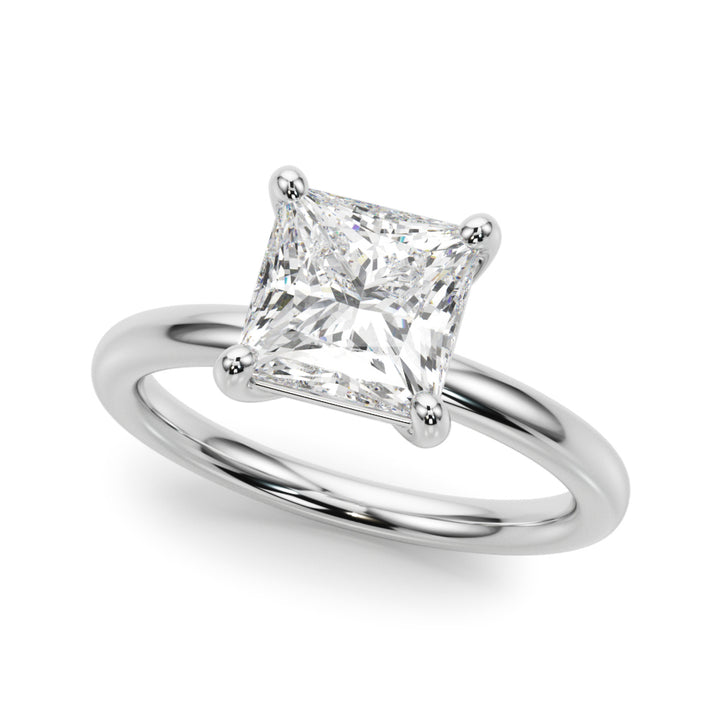 Princess Cut Lab Diamond 14K White Gold Ring