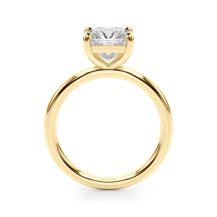 Princess Cut Lab Diamond Solitaire in 14K Yellow Gold