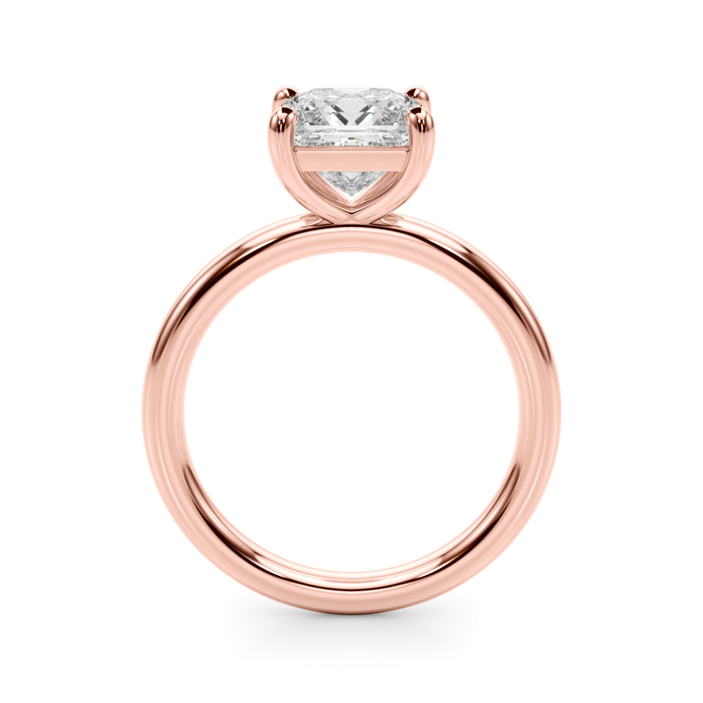 Princess Cut Lab Diamond Solitaire in Rose Gold