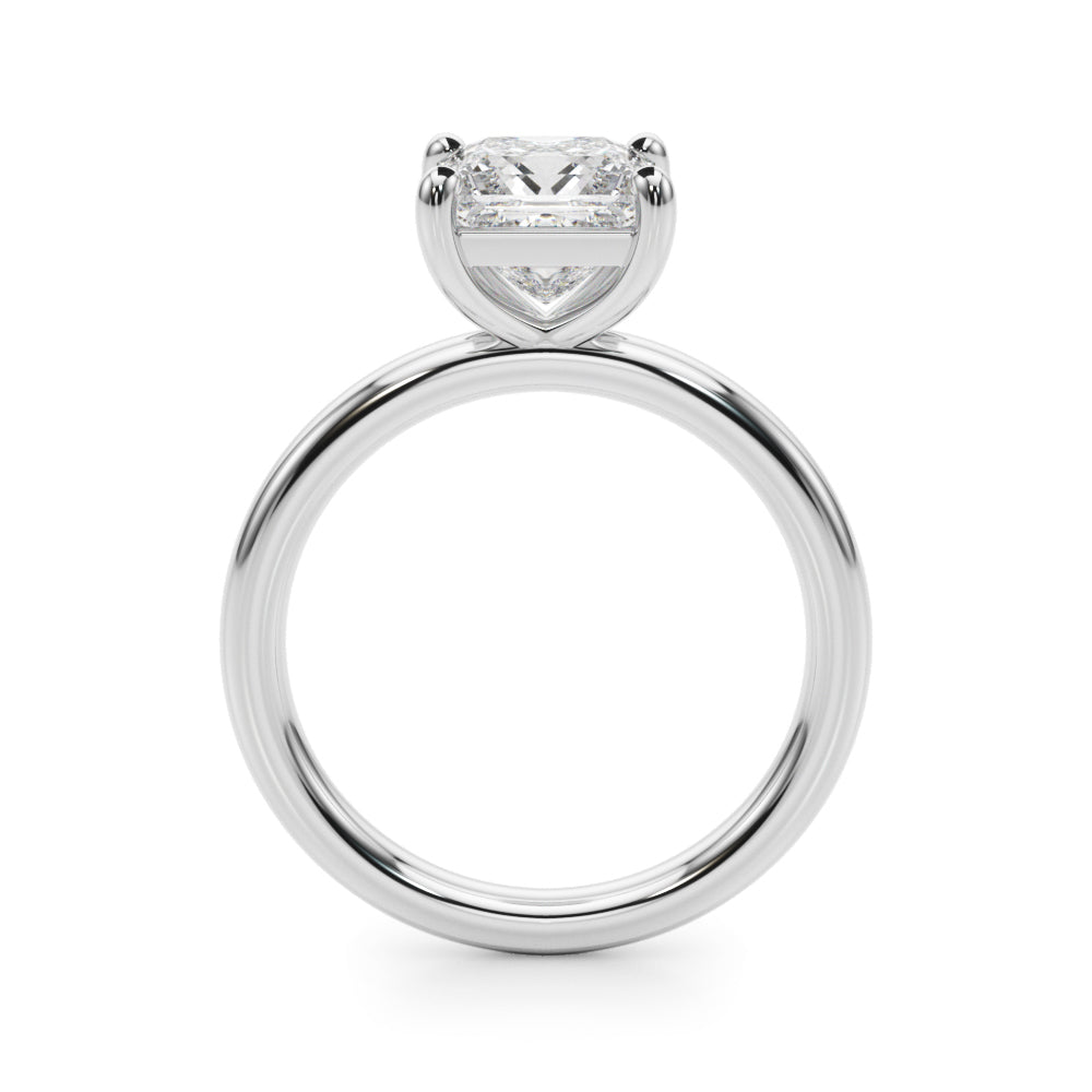 Princess Cut Lab Diamond 14K White Gold Ring