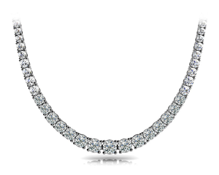 Diamond Graduated Basket Necklace