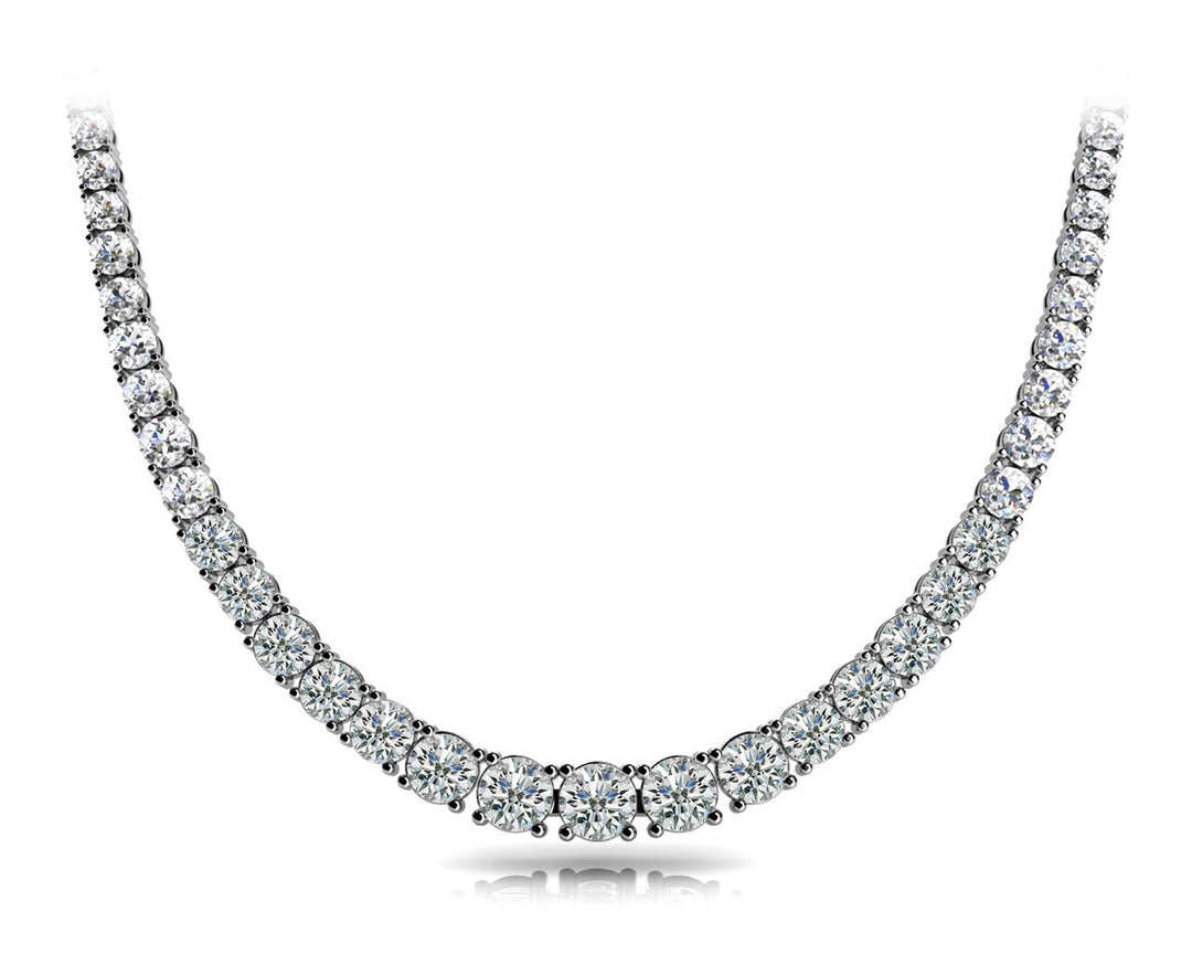 Diamond Graduated Basket Necklace
