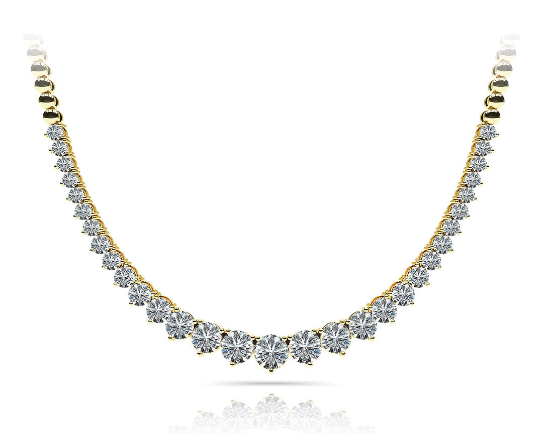 14K Yellow Gold Diamond Fashion Necklace