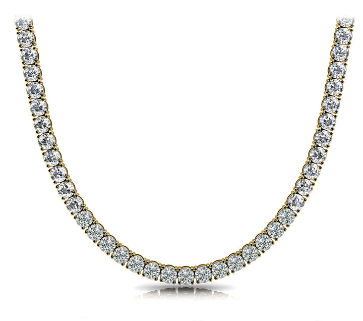 14K Yellow Gold Diamond Riviera Necklace