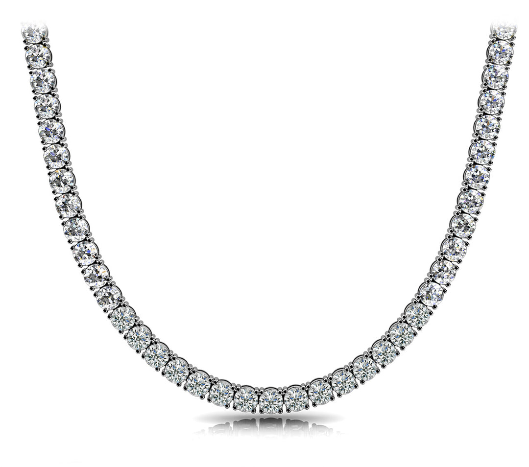 Round Diamond Riviera Pendant Necklace