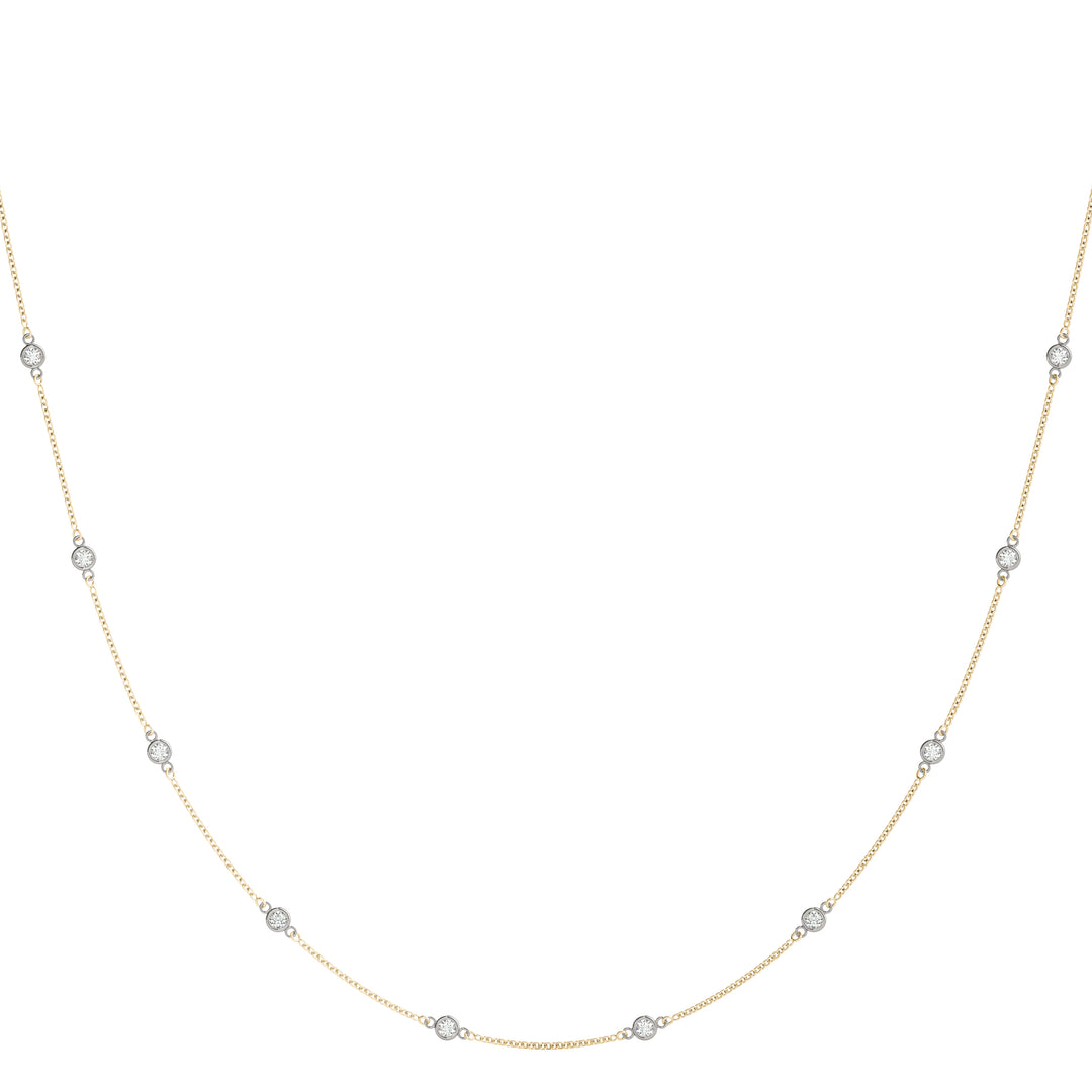 14K Rose Gold 1/2 CT Diamond Pendant Necklace
