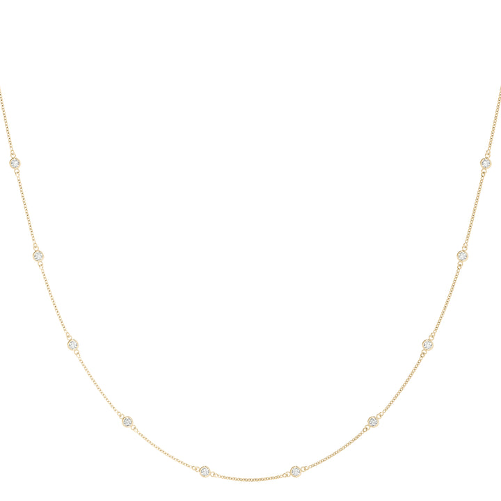 14K Yellow Gold Diamond Fashion Necklace