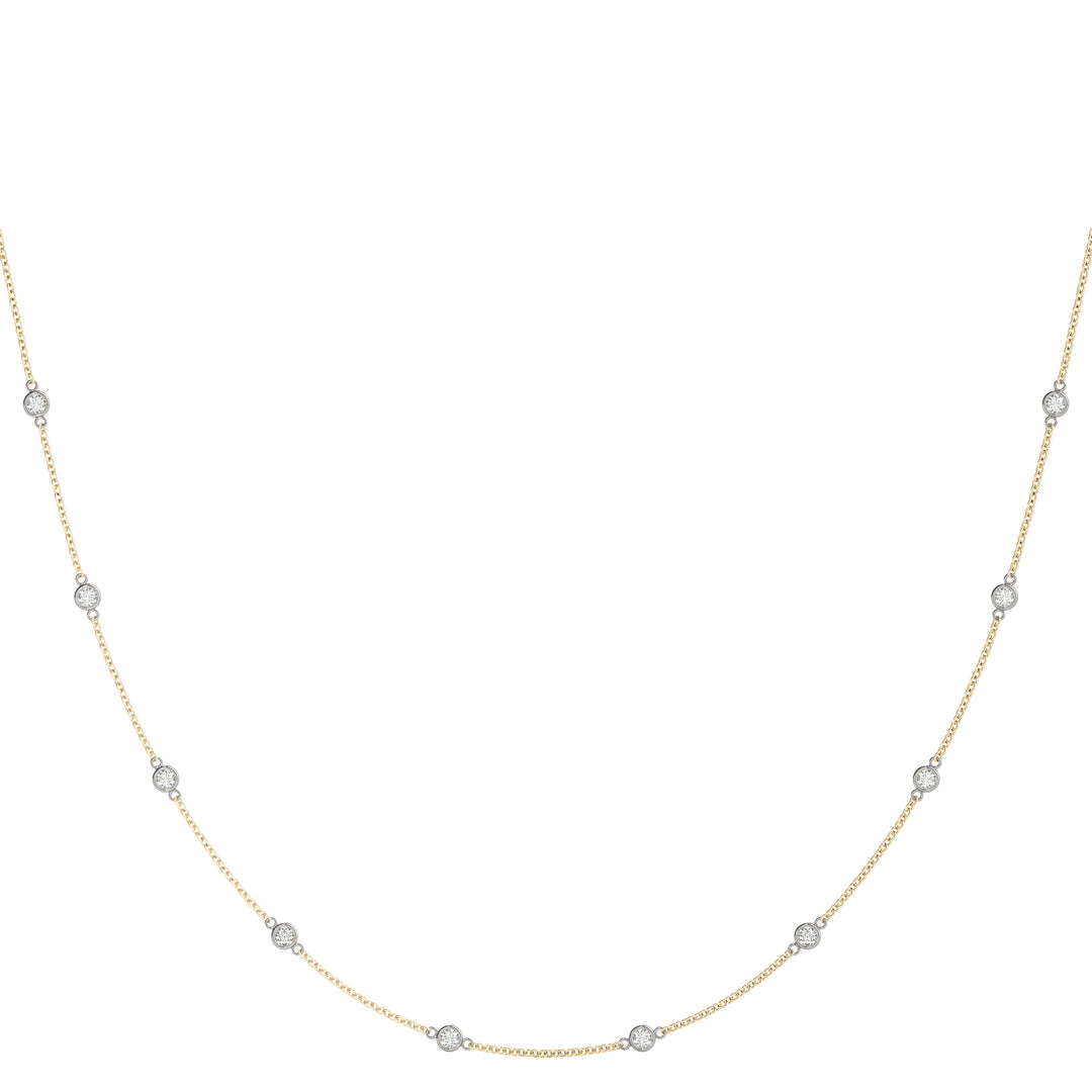 14K Rose Gold 0.75ctw Round Diamond Fashion Necklace