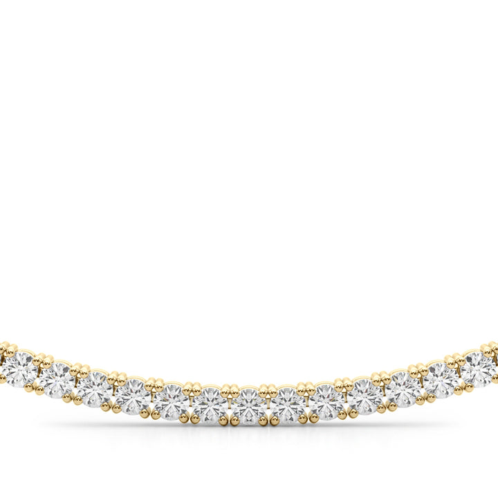14K Yellow Gold Diamond Cluster Necklace